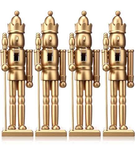 Amazon.com: AMLESO 10 Inches Golden Wood Nutcracker Soldier